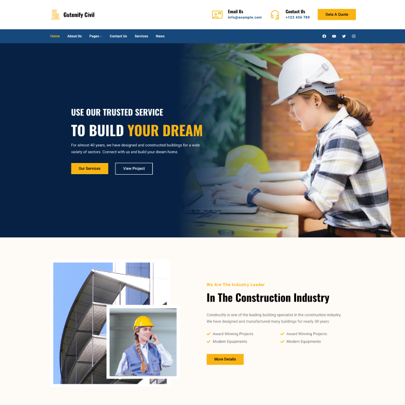 Gutenify Civil WordPress theme screenshot