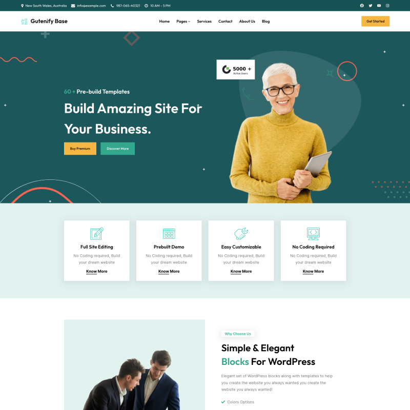 Gutenify Base WordPress theme screenshot