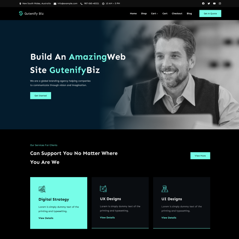 Gutenify Biz WordPress theme screenshot