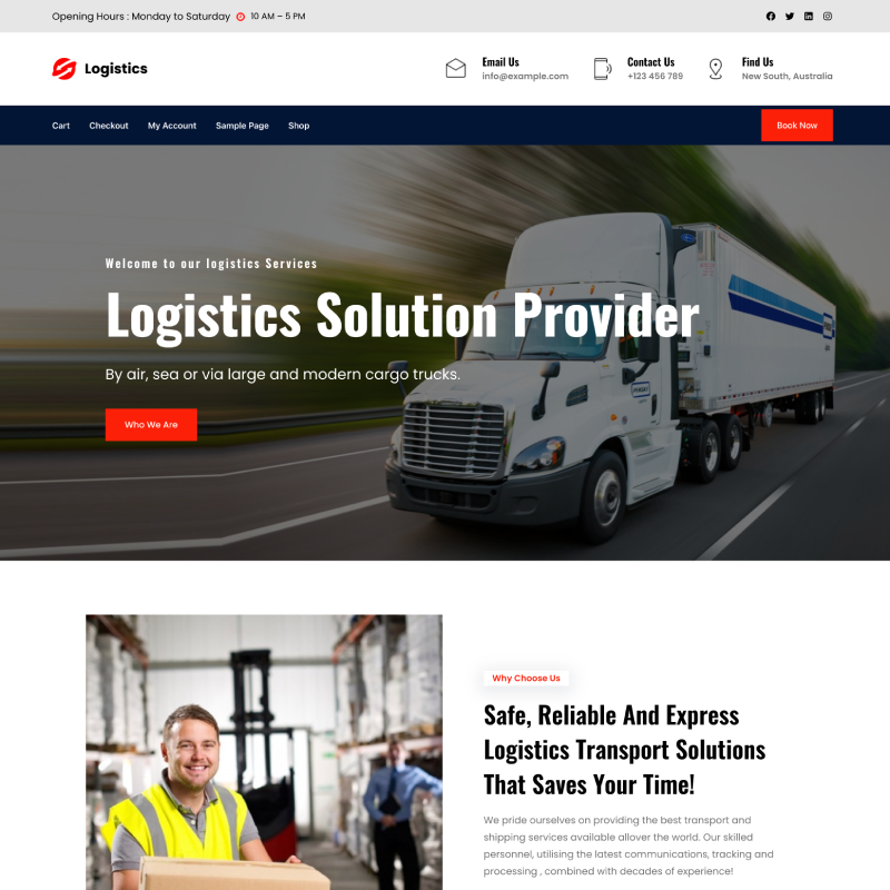Gutenify Logistics WordPress theme screenshot