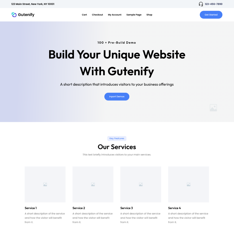 Gutenify Template Hub WordPress theme screenshot