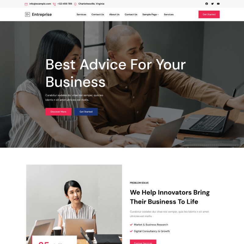 Gutenify Entreprise WordPress theme screenshot