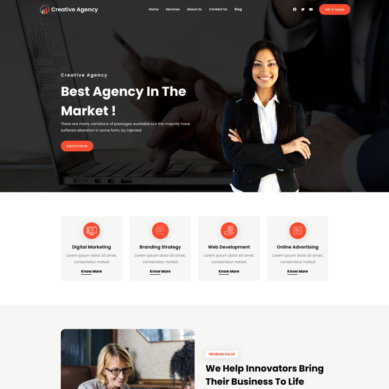 Gutenify Creative Agency WordPress theme screenshot