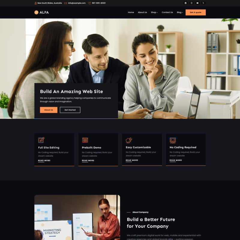 Gutenify Alfa WordPress theme screenshot