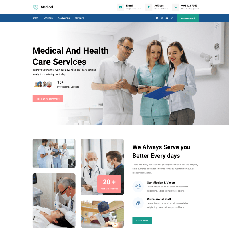 Gutenify Health Clinic WordPress theme screenshot