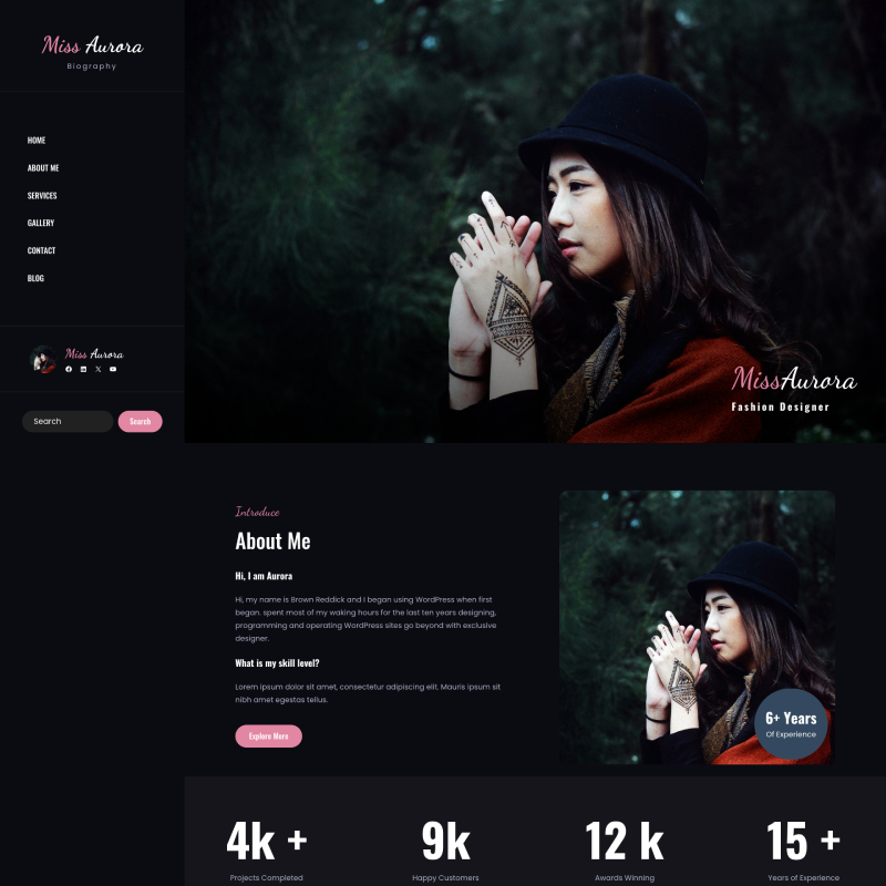 Gutenify Biography Starter Template