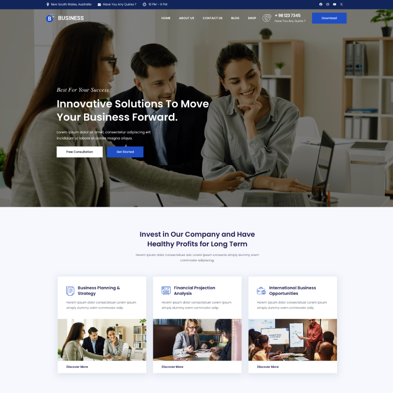Gutenify Business Hub Starter Template
