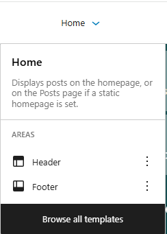 Template editor sidebar