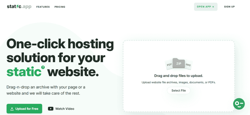 static app live website example