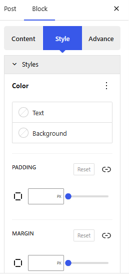 set the colors