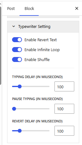 Typewriter Setting