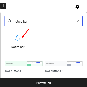 notice bar block